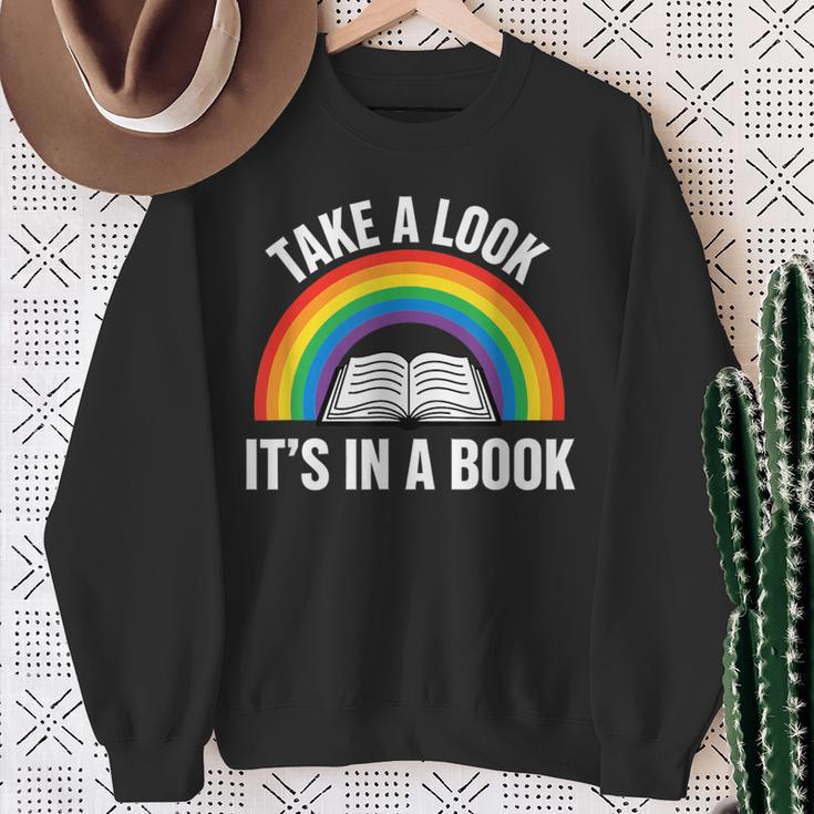Take A Look It's In A Book Rainbow Reading Literary Sweatshirt Gifts for Old Women Take A Look It's In A Book Rainbow Reading Literary Sweatshirt Gifts for Old Women