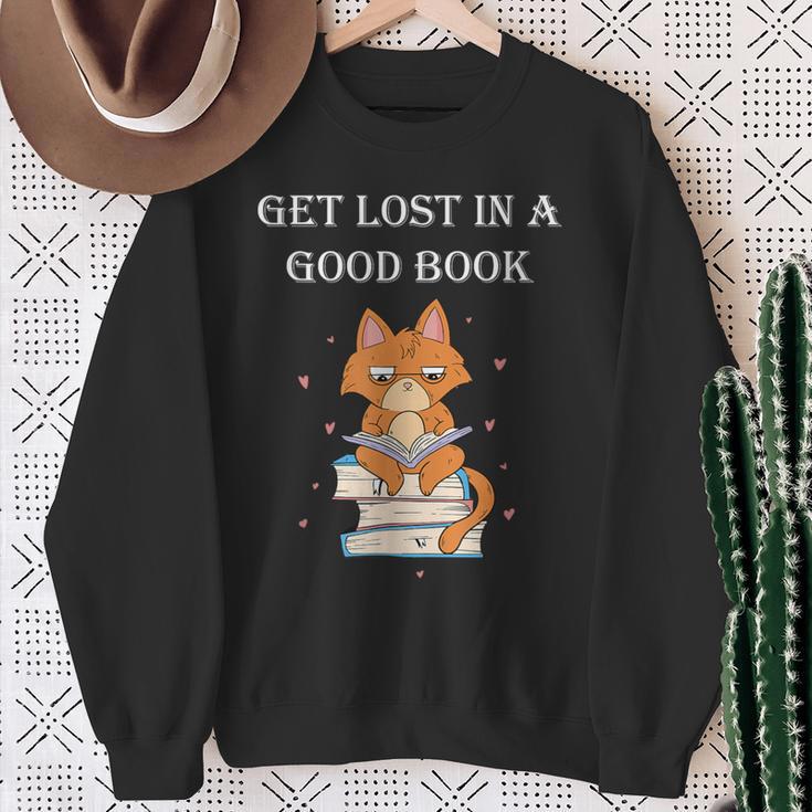 Get Lost In a Good Book Sweatshirt Gifts for Old Women