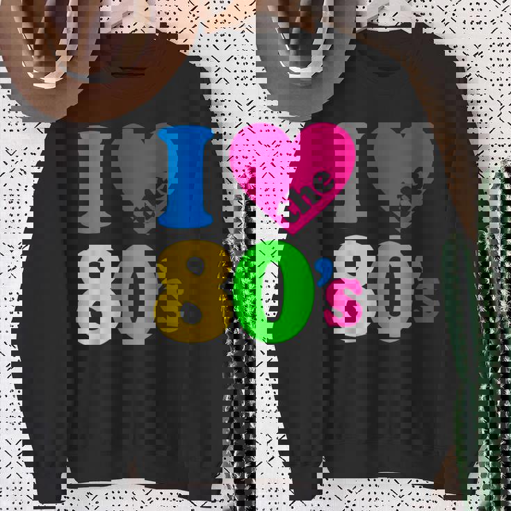 I Love The 80'S 80年代パーティードレスレトロ1980年代テーマ スウェットシャツ 年配の女性への贈り物