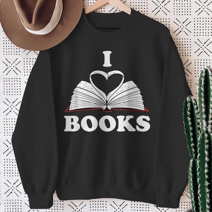 I Love Books Shirt Sweatshirt Gifts for Old Women