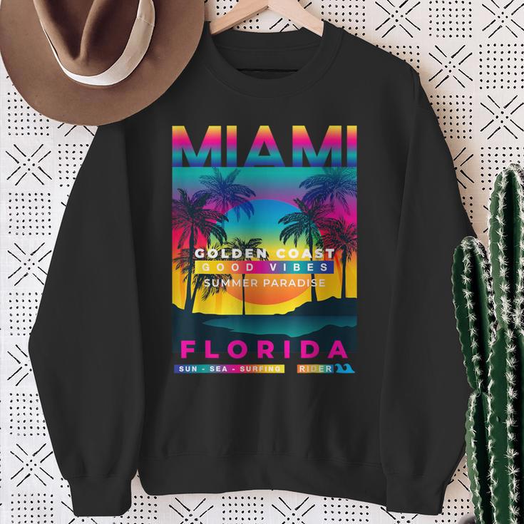 I Love Miami Miamiibes Illustration Graphic s スウェットシャツ 年配の女性への贈り物