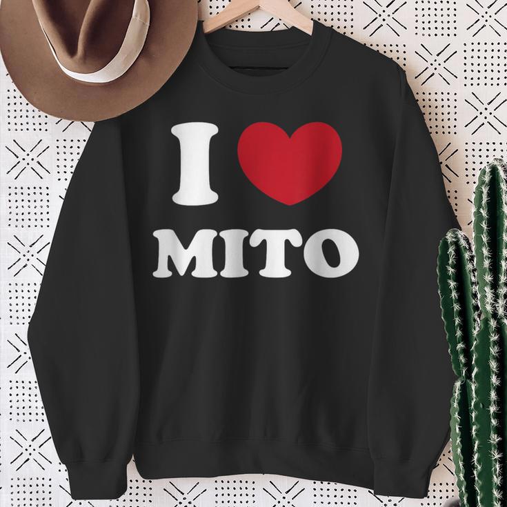 I Love Mito ミト大好き スウェットシャツ 年配の女性への贈り物