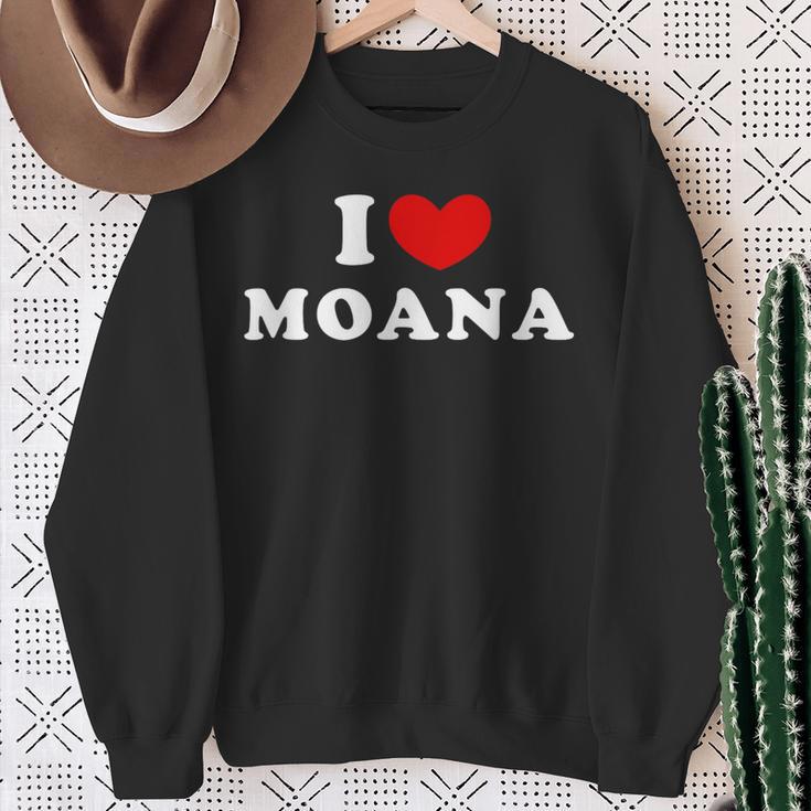 I Love Moana 私は愛する Moana スウェットシャツ 年配の女性への贈り物