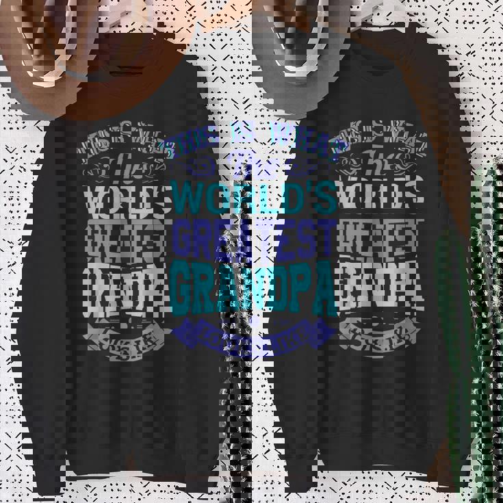 I Love My Grandpa Best Cool Grandpa グラフィックイラスト スウェットシャツ 年配の女性への贈り物