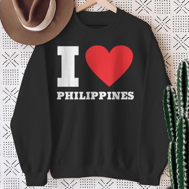 I Love Philippines I Heart Philippines 家族旅行 スウェットシャツ 年配の女性への贈り物