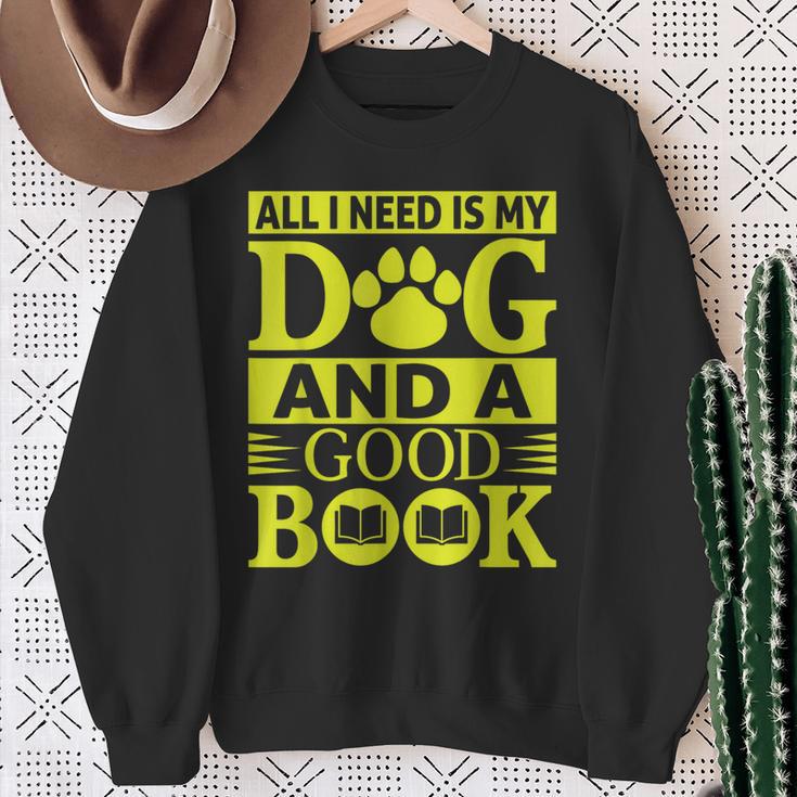 i Love Reading Tee All i Need Is My Dog And a Good Book Men Women Sweatshirt Gifts for Old Women i Love Reading Tee All i Need Is My Dog And a Good Book Men Women Sweatshirt Gifts for Old Women