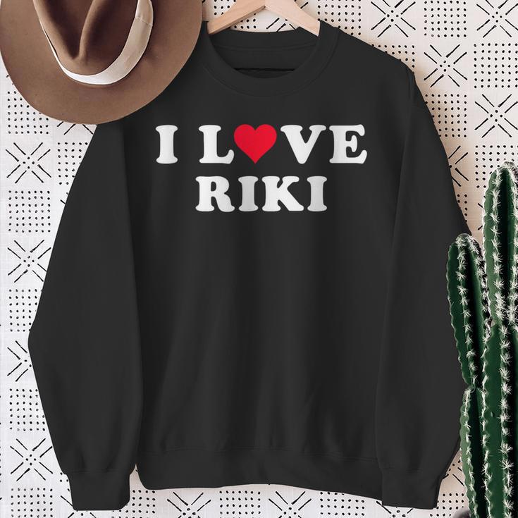 I Love Riki マッチング 彼女&彼氏 リキ 名前 スウェットシャツ 年配の女性への贈り物