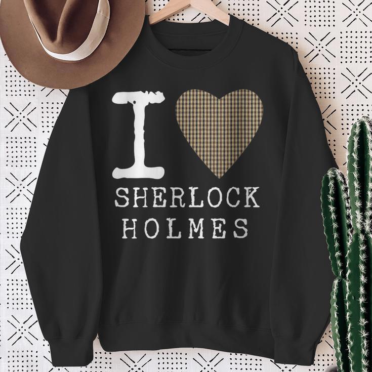 I Love Sherlock Holmes Mystery Books Novelty Sweatshirt Gifts for Old Women