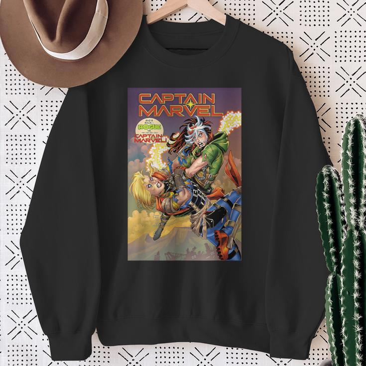 Marvel Captain Marvel Versus Rogue Revenge Comic Book Cover Sweatshirt Gifts for Old Women Marvel Captain Marvel Versus Rogue Revenge Comic Book Cover Sweatshirt Gifts for Old Women