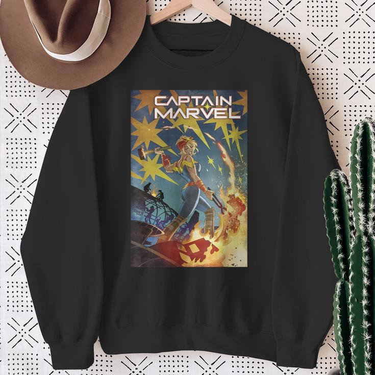 Marvel Comixology Captain Marvel She-Hulk Comic Book Cover Sweatshirt Gifts for Old Women