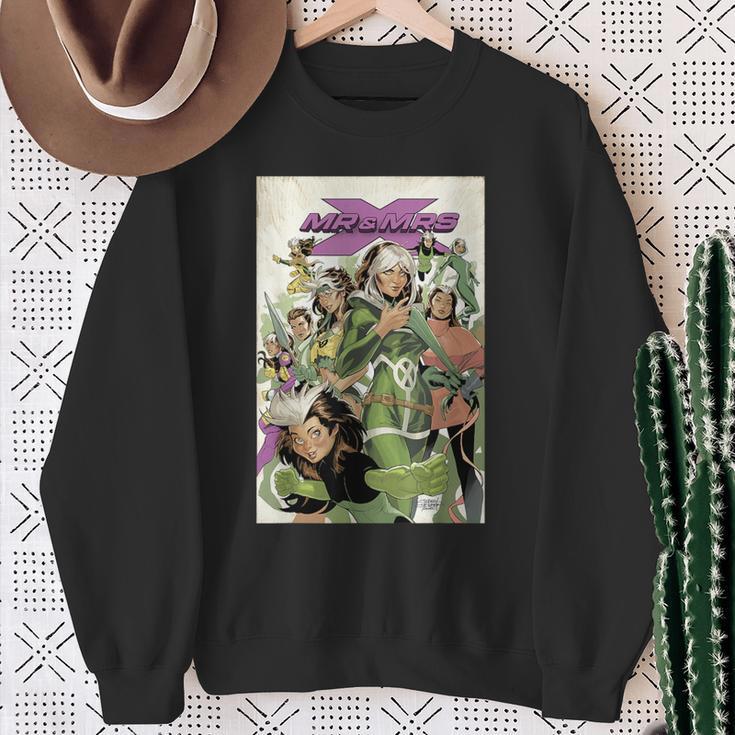 Marvel Comixology Mr & Mrs X Comic Book Cover Sweatshirt Gifts for Old Women