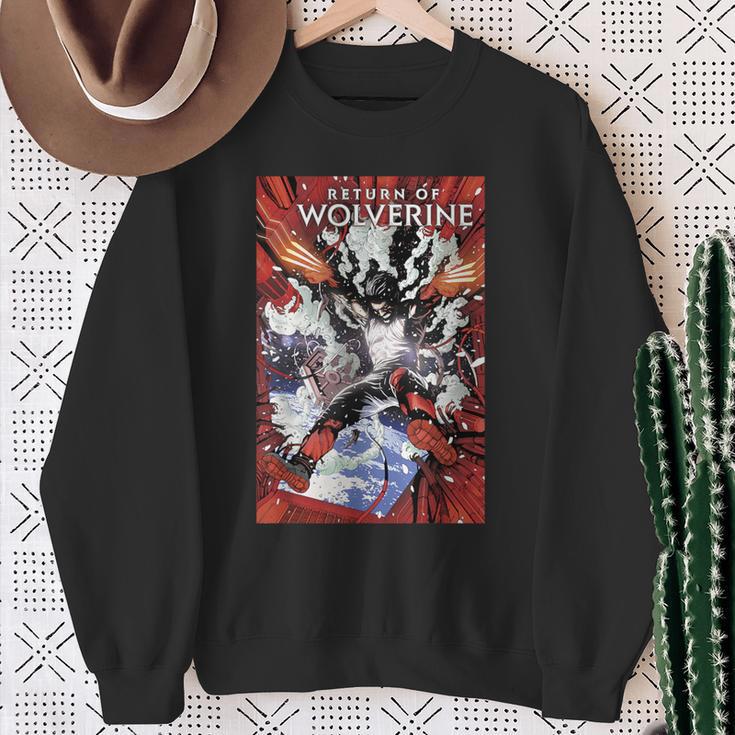 Marvel Comixology Return Of Wolverine Comic Book Cover Sweatshirt Gifts for Old Women Marvel Comixology Return Of Wolverine Comic Book Cover Sweatshirt Gifts for Old Women