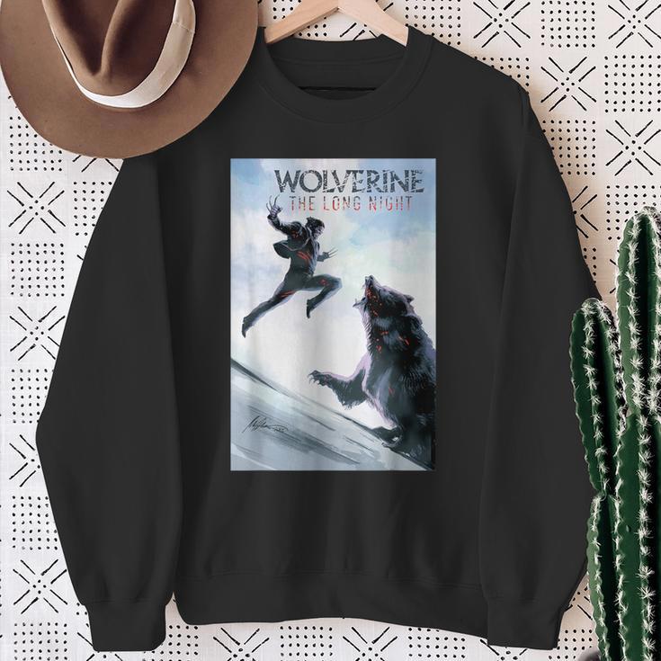 Marvel Comixology Wolverine Long Nights Comic Book Cover Sweatshirt Gifts for Old Women