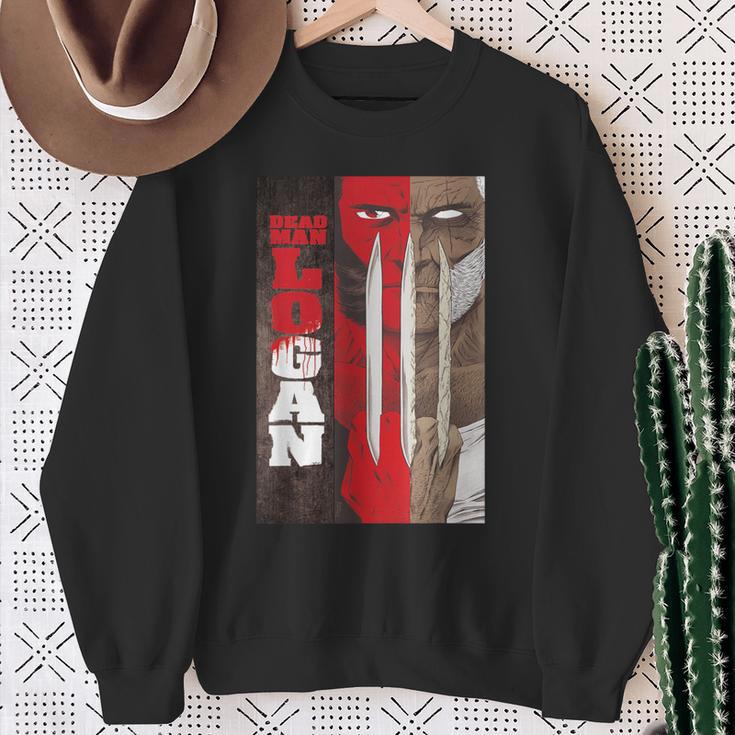 Marvel Dead Man Logan Comic Book Cover Sweatshirt Gifts for Old Women Marvel Dead Man Logan Comic Book Cover Sweatshirt Gifts for Old Women