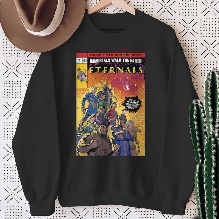 Marvel Eternals Group Shot Comic Book Cover Sweatshirt Gifts for Old Women Marvel Eternals Group Shot Comic Book Cover Sweatshirt Gifts for Old Women