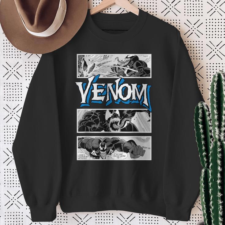 Marvel Venom Comic Book Illustrations Panel Graphic T-Shirt Sweatshirt Gifts for Old Women