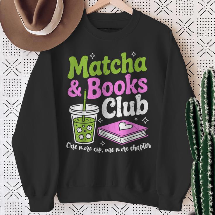 Matcha & Books Green Tea Lover ICES Matcha Latte Sweatshirt Gifts for Old Women Matcha & Books Green Tea Lover ICES Matcha Latte Sweatshirt Gifts for Old Women