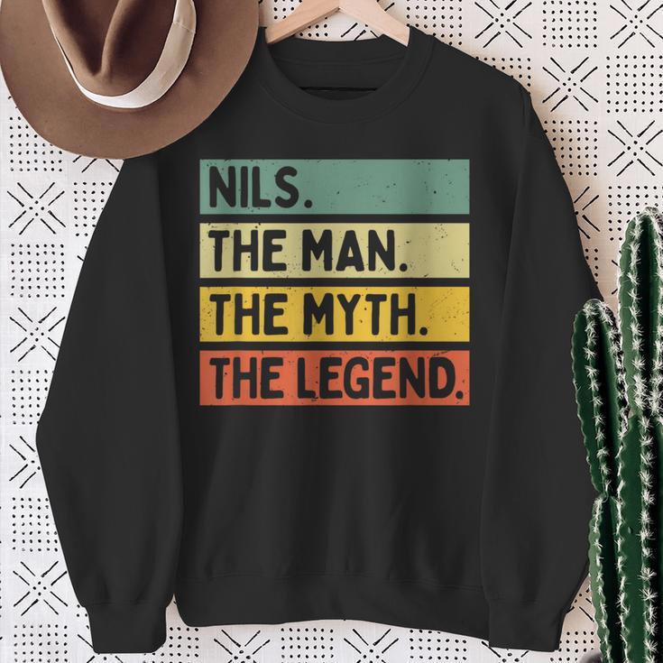Nils The Man The Myth The Legend面白い名言 スウェットシャツ 年配の女性への贈り物