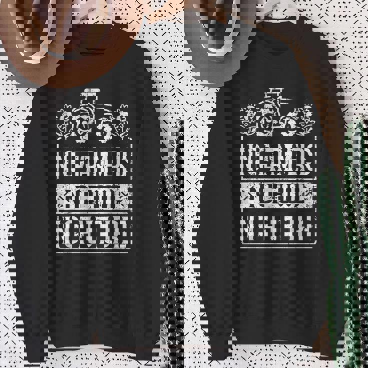 No Farmers No Food No Future ファーマー 農場農場農業 スウェットシャツ 年配の女性への贈り物