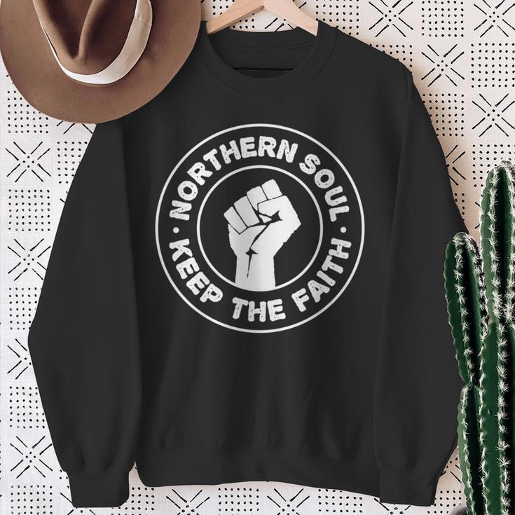 Northernoul Keep The Faith Mod Cool レトロ ファッション 長袖tシャツ スウェットシャツ 年配の女性への贈り物