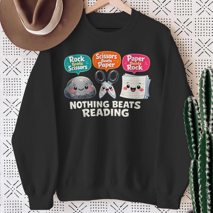 Nothing Beats Reading Book Librarian Across America Kids Sweatshirt Gifts for Old Women