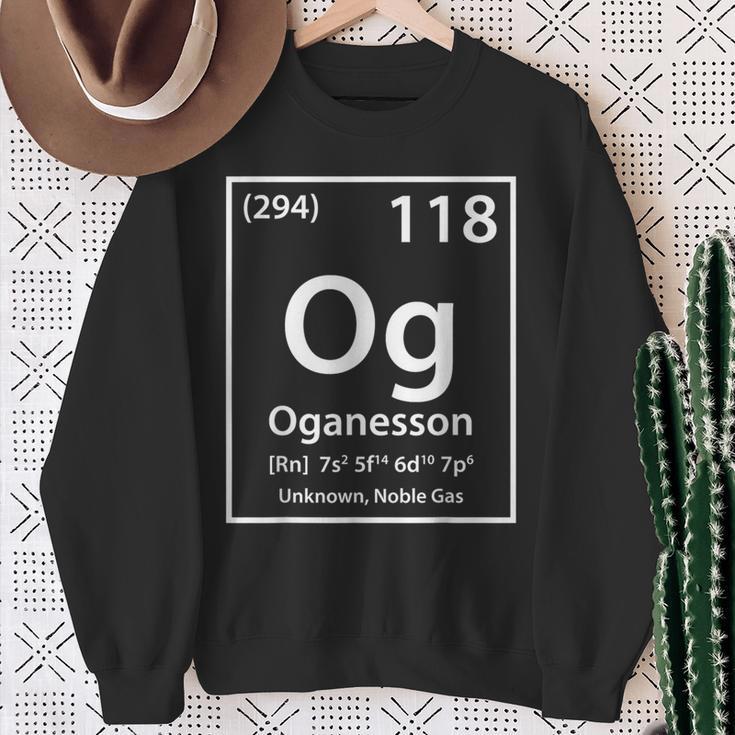 Oganesson Element ホワイト スウェットシャツ 年配の女性への贈り物
