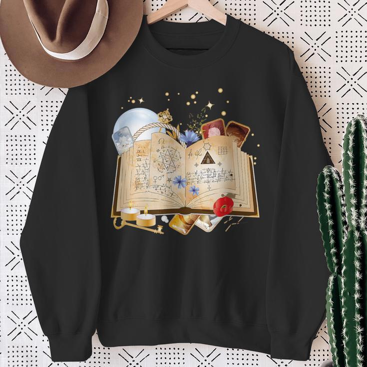 Old Book With Spells And Magical Accessories Sweatshirt Gifts for Old Women Old Book With Spells And Magical Accessories Sweatshirt Gifts for Old Women