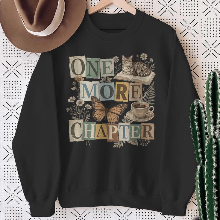 One-More Chapter Vintage Bookish Collage Book Lover Reading Sweatshirt Gifts for Old Women