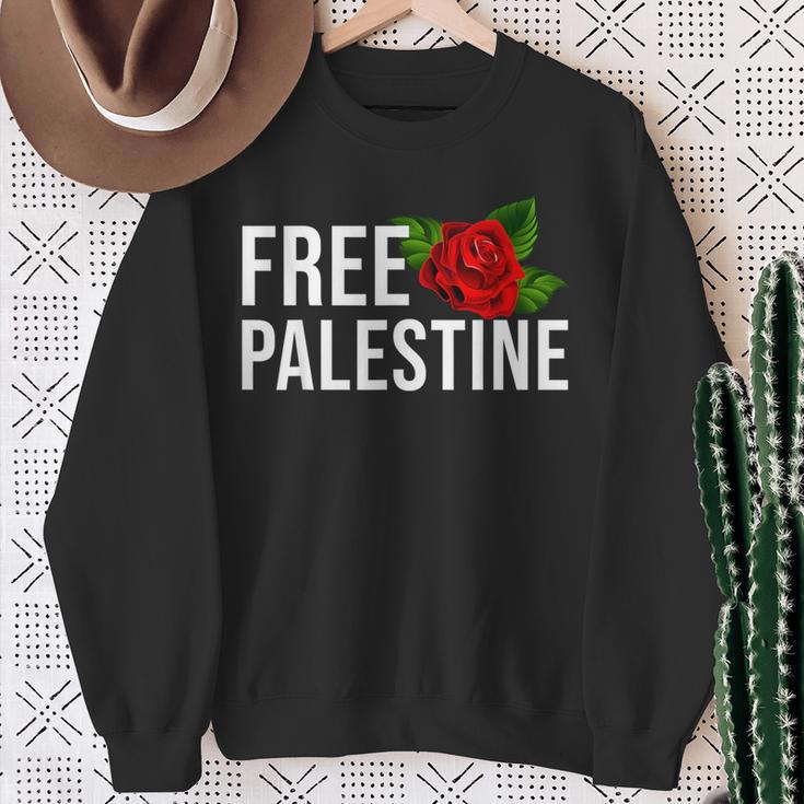 Palestine Free Palestine Free Gaza Palestine Flag Arabic スウェットシャツ 年配の女性への贈り物