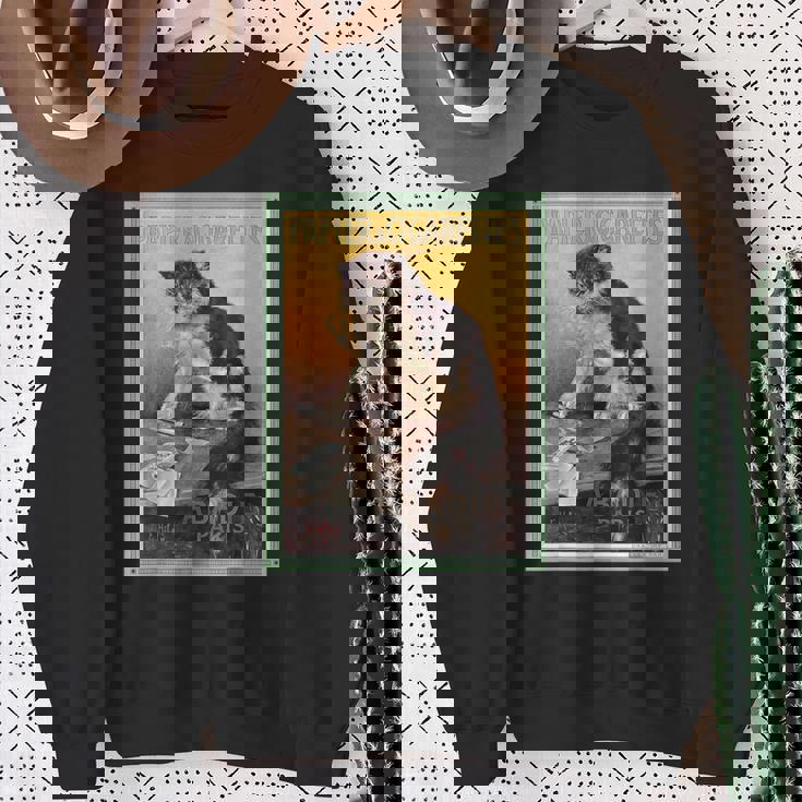 Papier A Cigarettes Abadie Paris ビンテージタバコ広告 スウェットシャツ 年配の女性への贈り物