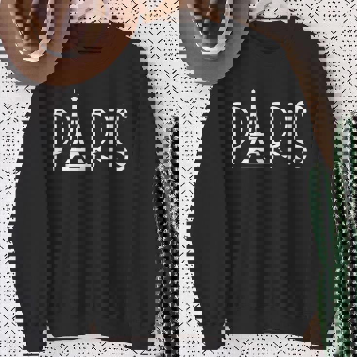 Paris Love France エッフェル塔tシャツ スウェットシャツ 年配の女性への贈り物