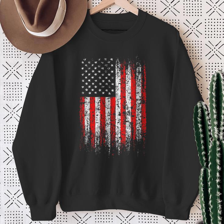 Patriotic 4Th Of July Pocket Usa American Flag On Back Of Sweatshirt Gifts for Old Women