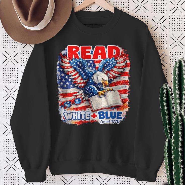 Patriotic Eagle Reading Book Read Blue Since 1776 Sweatshirt Gifts for Old Women Patriotic Eagle Reading Book Read Blue Since 1776 Sweatshirt Gifts for Old Women