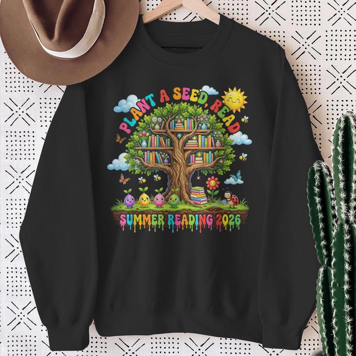 Plant A Seed Read Summer Reading 2026 Book Tree Sweatshirt Gifts for Old Women