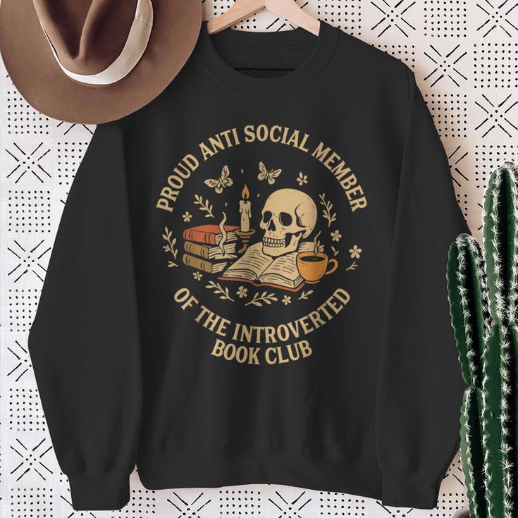 Proud Anti Social Member Of Introverted Book Club Vintage Sweatshirt Gifts for Old Women Proud Anti Social Member Of Introverted Book Club Vintage Sweatshirt Gifts for Old Women