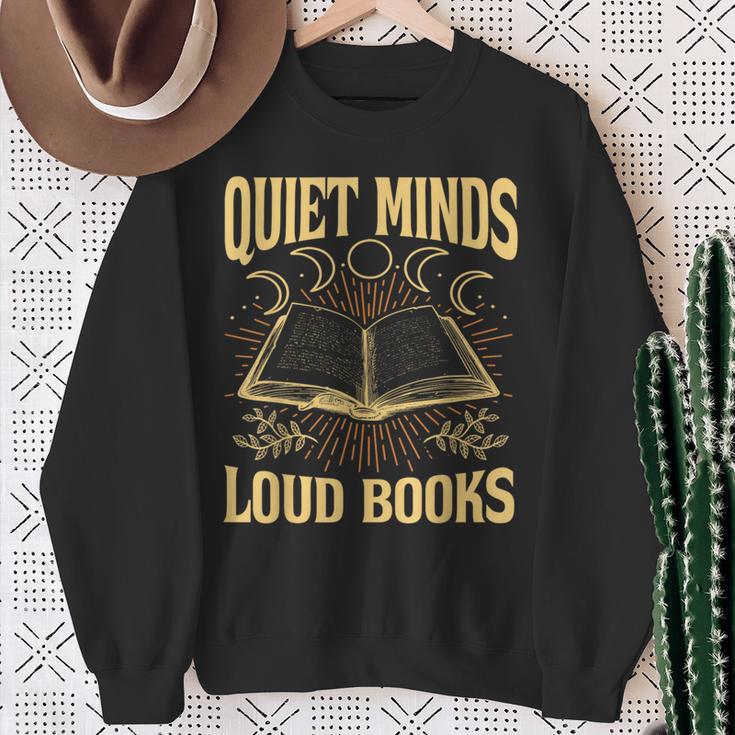 Quiet Minds Loud Books Introvert Reader Book Lover Sweatshirt Gifts for Old Women Quiet Minds Loud Books Introvert Reader Book Lover Sweatshirt Gifts for Old Women
