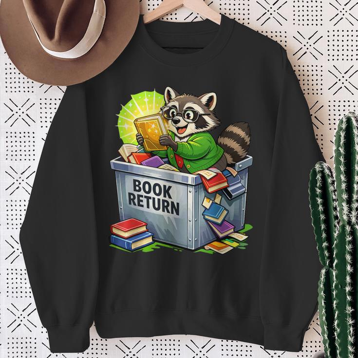 Raccoon At Library Book Return Librarian And Reader Sweatshirt Gifts for Old Women Raccoon At Library Book Return Librarian And Reader Sweatshirt Gifts for Old Women
