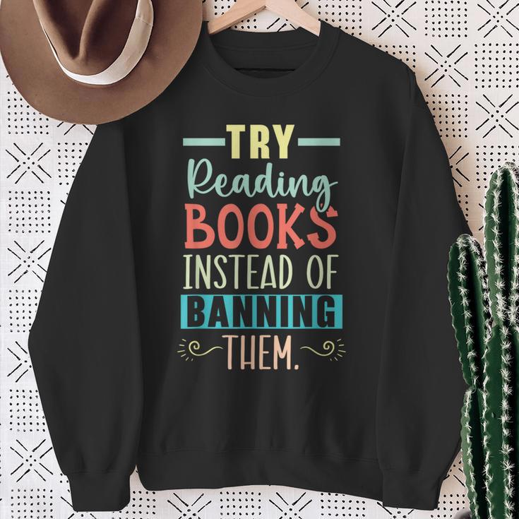 Read Banned Books Bookworm Book Lover Bibliophile Sweatshirt Gifts for Old Women Read Banned Books Bookworm Book Lover Bibliophile Sweatshirt Gifts for Old Women