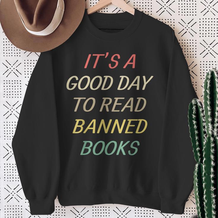 I Read Banned Books Week Read Banned Books Sweatshirt Gifts for Old Women