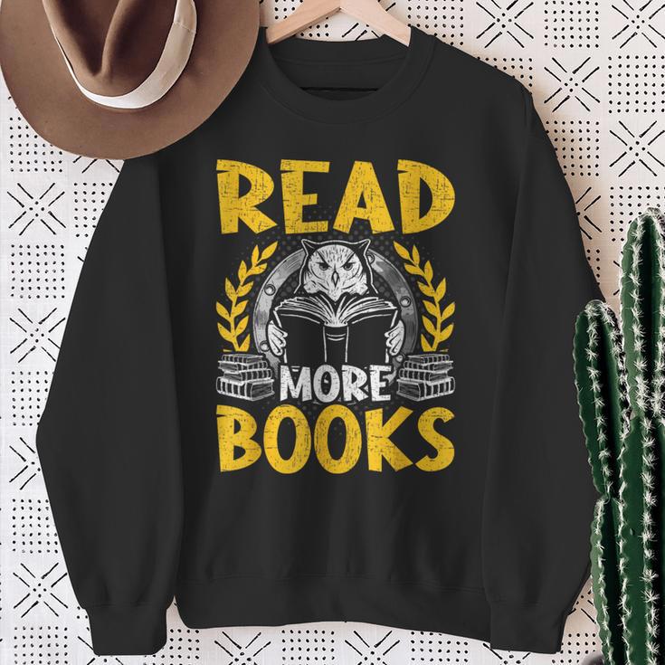 Read More Books Book Lovers Reading Sweatshirt Gifts for Old Women