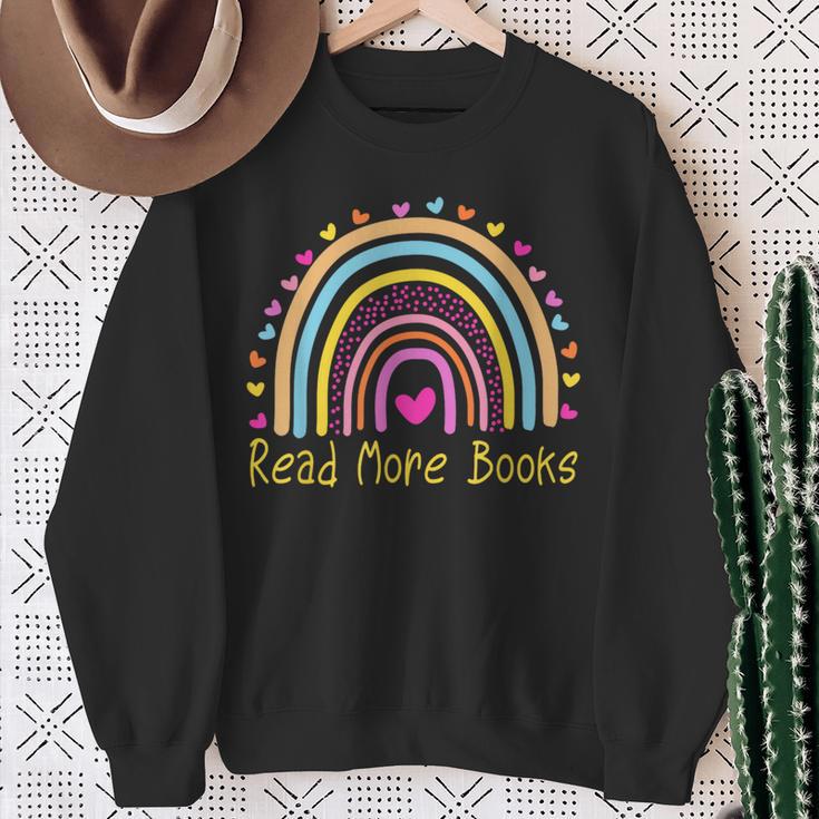 Read More Books English Teacher Rainbow Sweatshirt Gifts for Old Women
