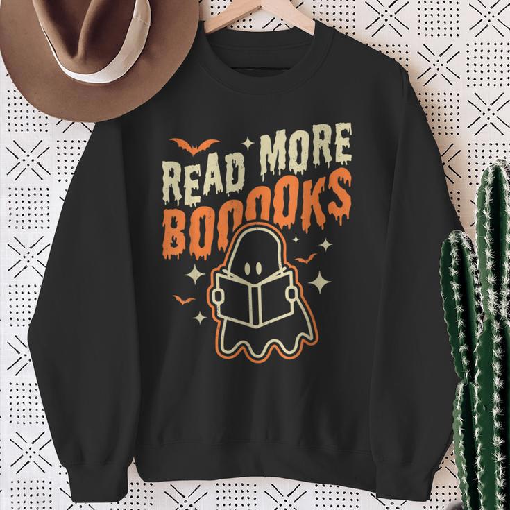 Read More Books Halloween Cute Ghost Boo Librarian Teacher For Men Women Kids Sweatshirt Gifts for Old Women