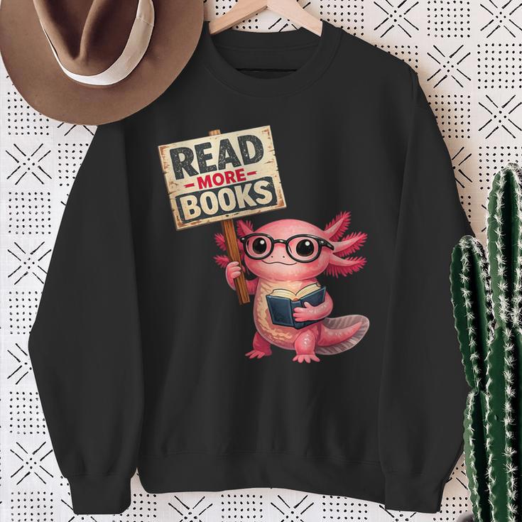 Read More Books Teacher Librarian Reading Women Men Sweatshirt Gifts for Old Women