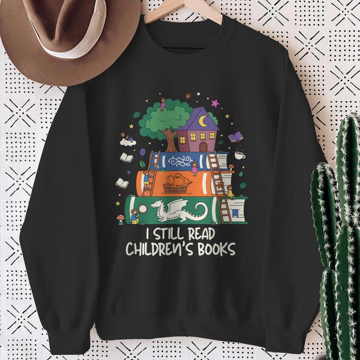 I Still Read Children's Books Fantasy Storybook Reader Sweatshirt Gifts for Old Women