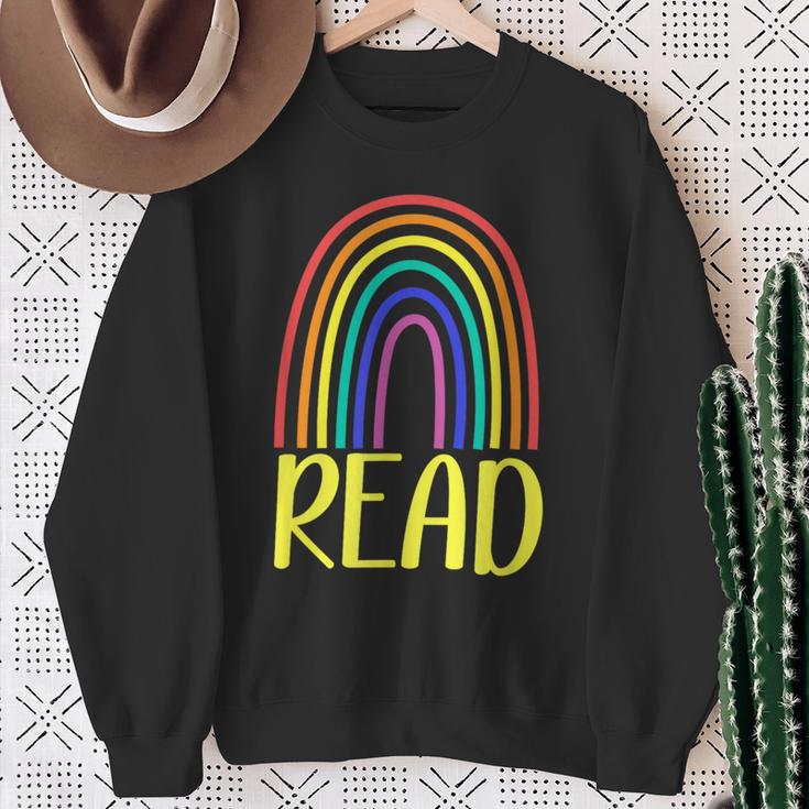 READ Rainbow Read Librarian Teacher Book Readers Reading Sweatshirt Gifts for Old Women READ Rainbow Read Librarian Teacher Book Readers Reading Sweatshirt Gifts for Old Women