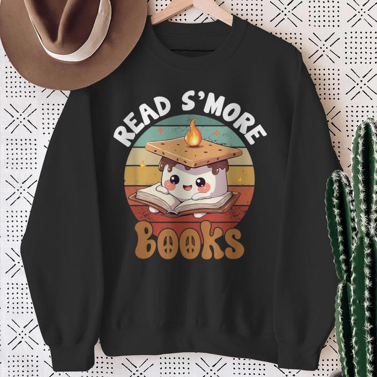 Read S'More Book Marshmallow Book Reading Lover Sweatshirt Gifts for Old Women