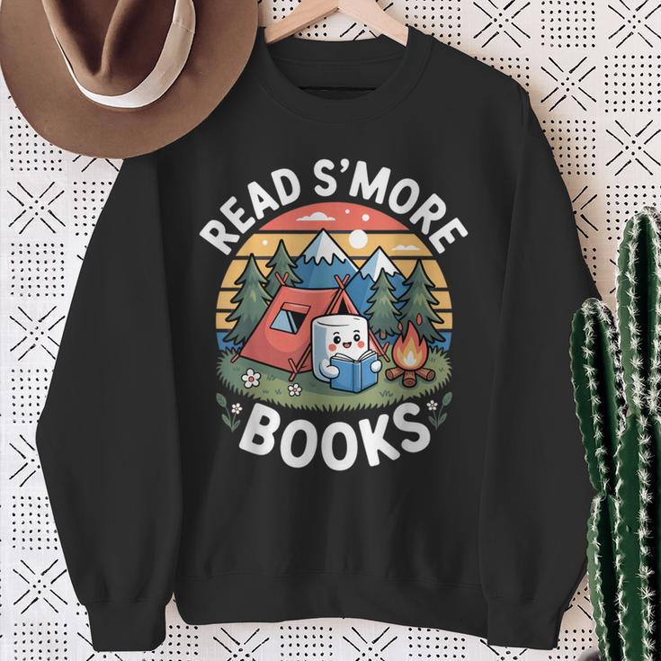 Read S'More Books Camping Lover Sweatshirt Gifts for Old Women