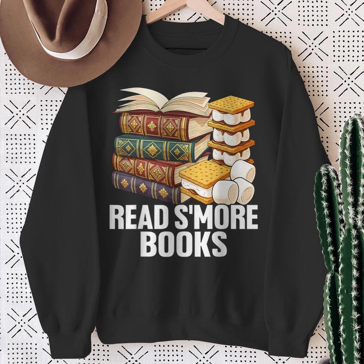 Read S'More Books Camping Themed Literacy Night Sweatshirt Gifts for Old Women
