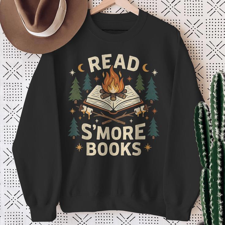 Read S'More Books Cute Campfire Reading Book Lovers Sweatshirt Gifts for Old Women