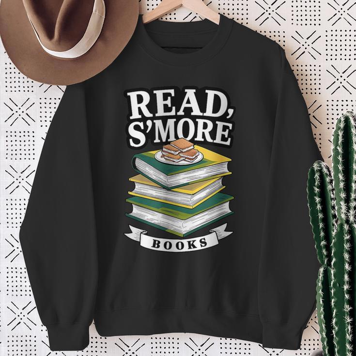 Read S'More Books Marshmallow Reading Smores Sweatshirt Gifts for Old Women